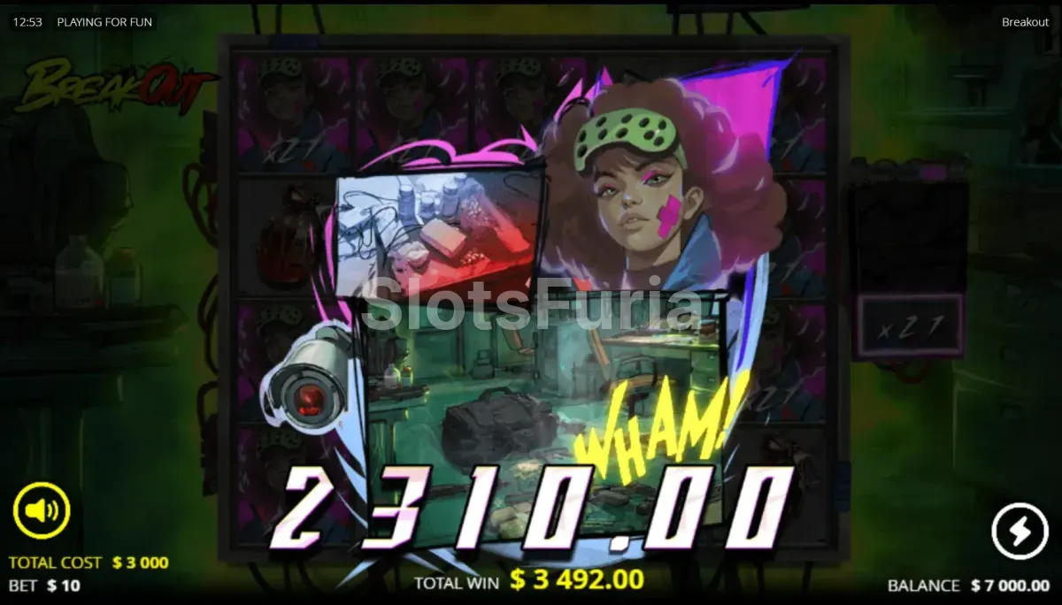 Pantalla de gran premio en Breakout
