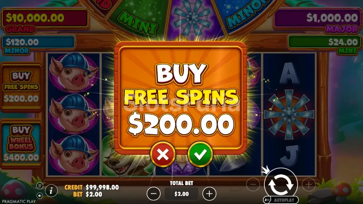 Opción de compra de bonus en Brick House Bonanza de Pragmatic Play