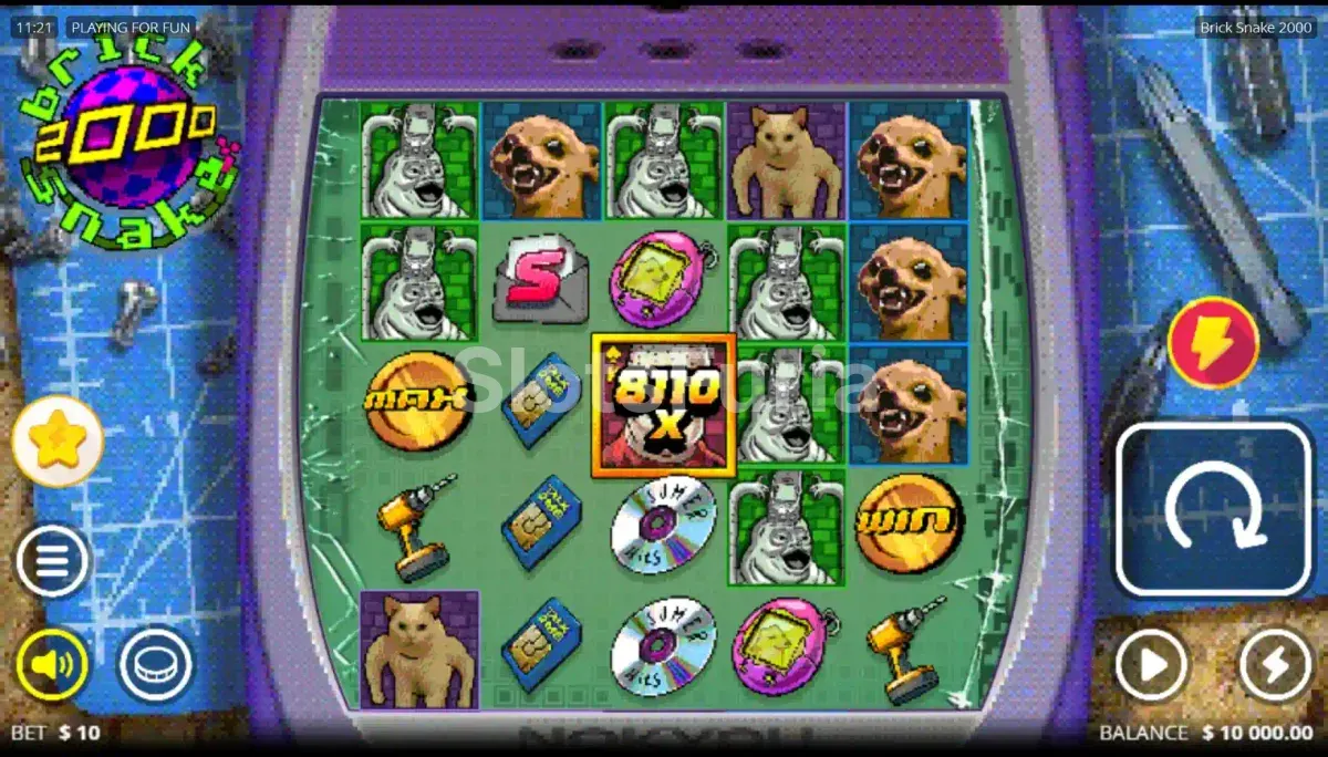 Pantalla principal del juego base de Brick Snake 2000