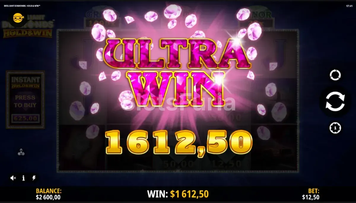 Gran victoria épica en Brilliant Diamonds Hold & Win