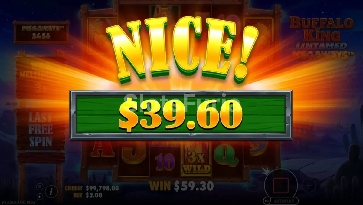 Gran victoria conseguida en Buffalo King Untamed Megaways