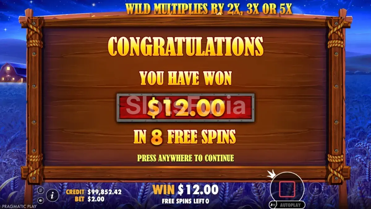 Gran ganancia en Buffalo King durante los giros gratis