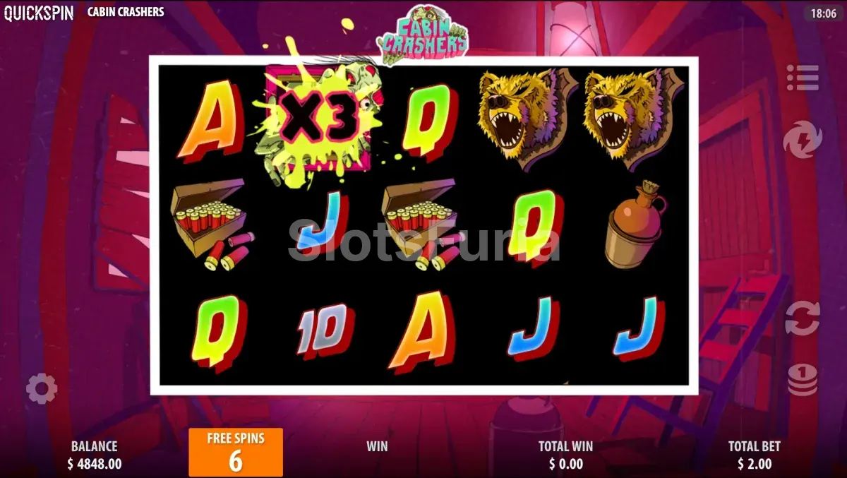 Ronda de giros gratuitos activada en Cabin Crashers
