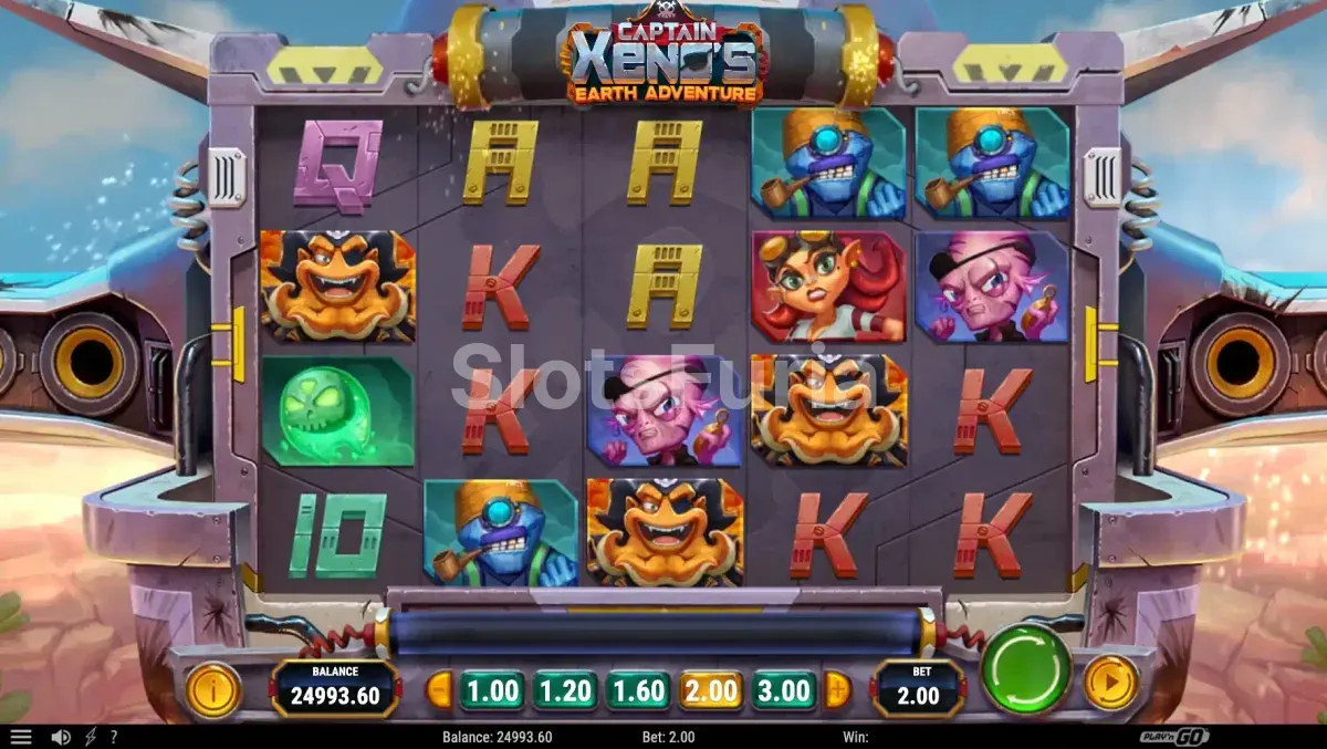 Ronda de giros gratuitos de Captain Xeno's Earth Adventure con símbolos divisorios activados