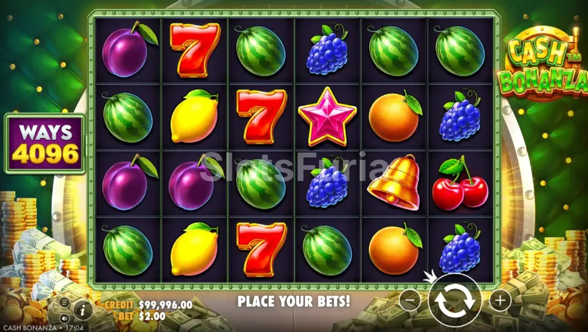 Cash Bonanza durante una secuencia de respins con la cuadrícula expandida