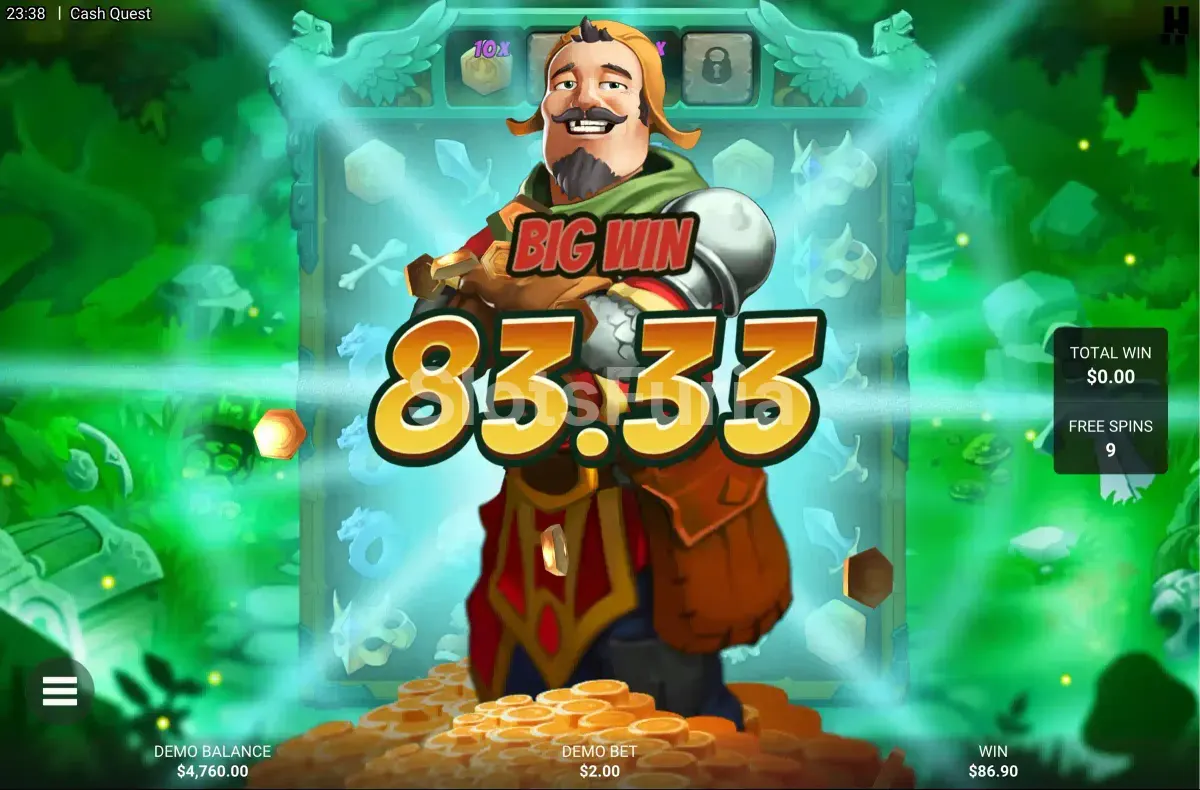Gran victoria en Cash Quest con multiplicadores máximos