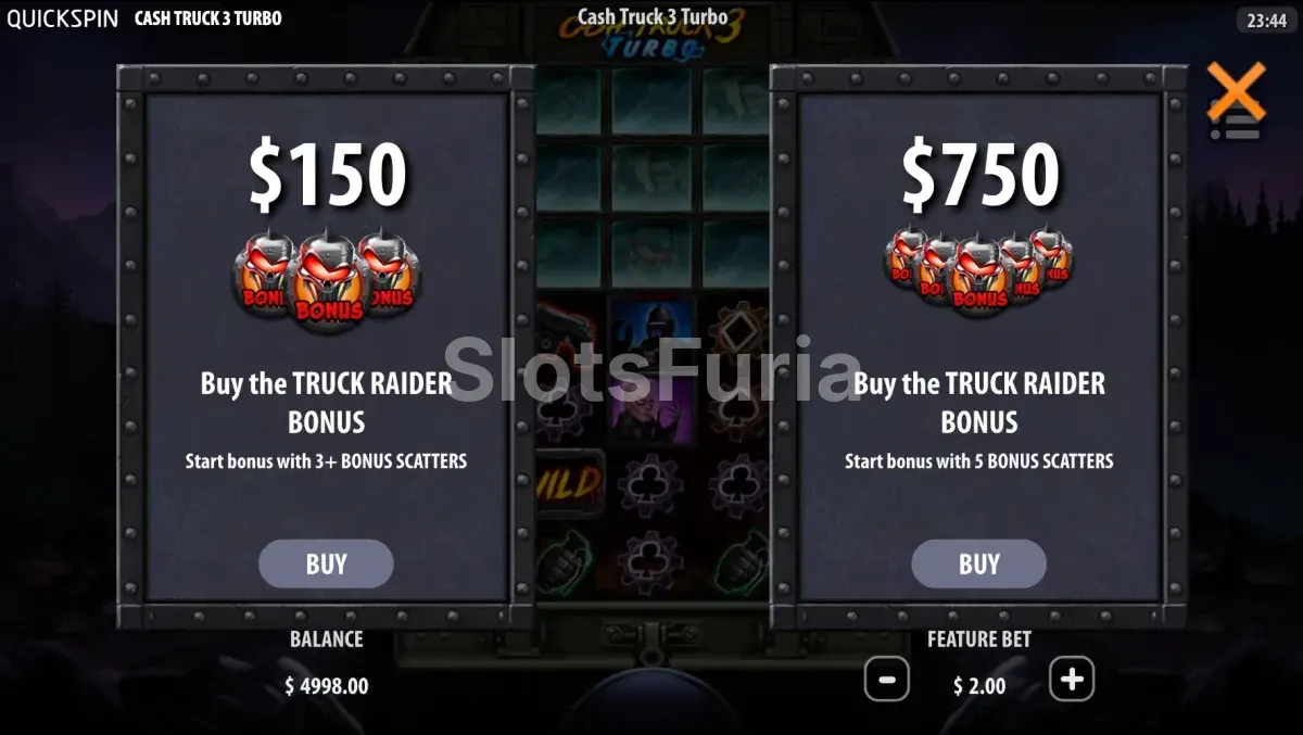 Opciones de compra de bonus en Cash Truck 3 Turbo