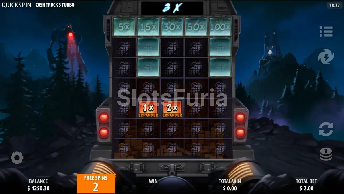 Bonus Truck Raider activado en la tragamonedas Cash Truck