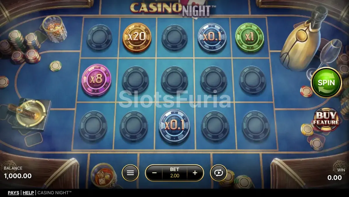 Juego base de Casino Night en plena acción