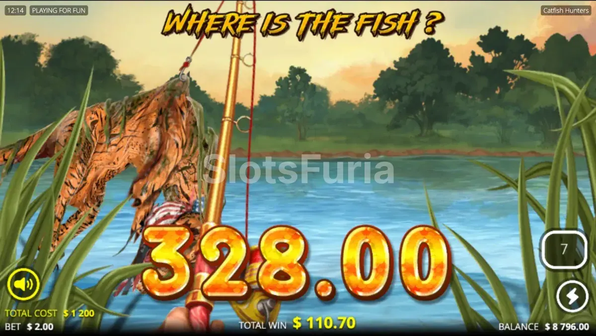 Gran victoria registrada en Catfish Hunters con multiplicador alto