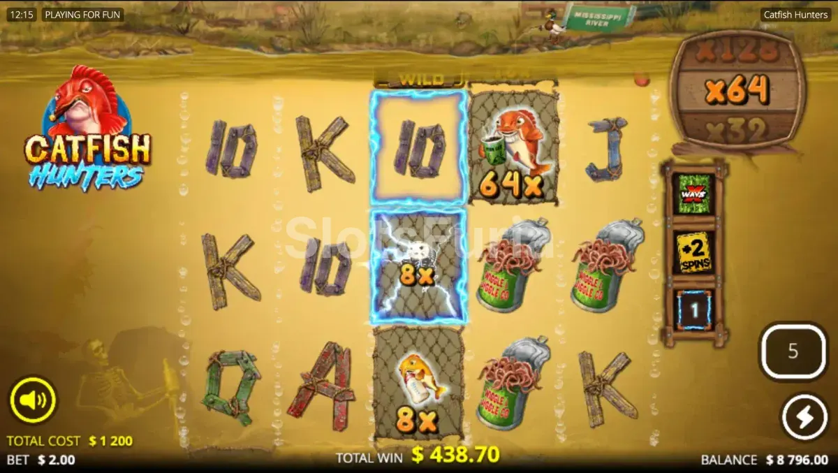 Ronda de giros gratuitos activa en Catfish Hunters con multiplicadores