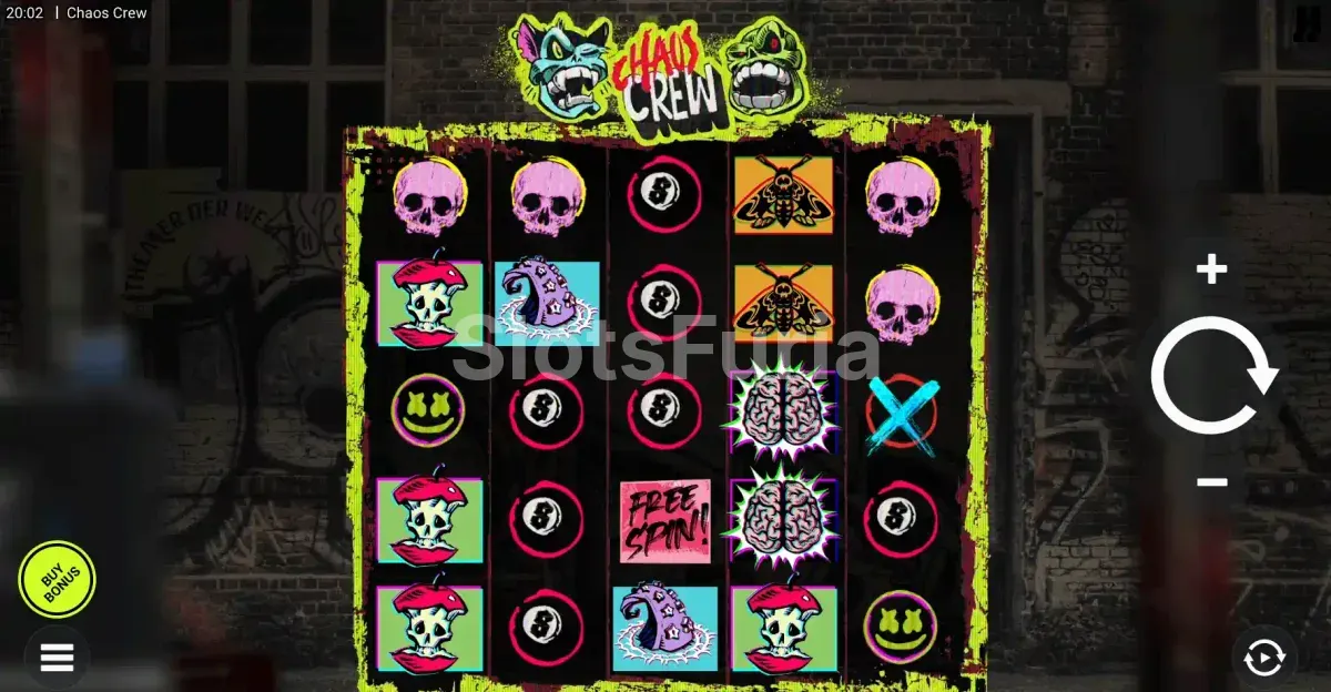 Pantalla principal del juego base en Chaos Crew