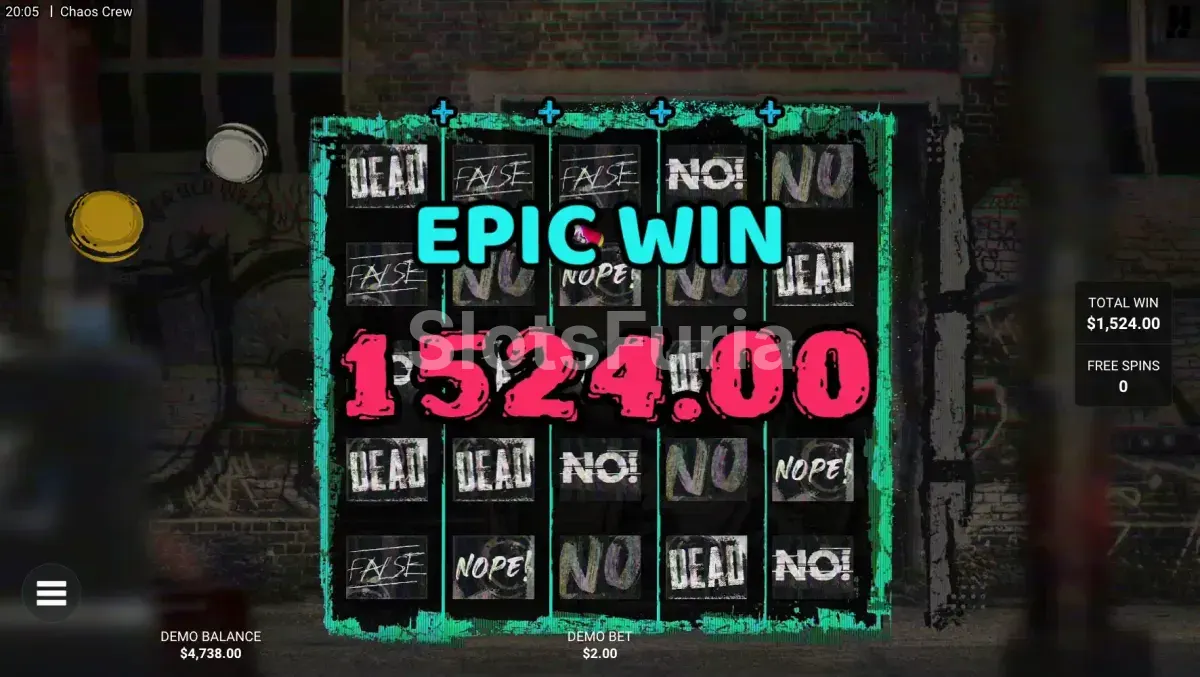 Gran victoria épica en Chaos Crew de Hacksaw Gaming