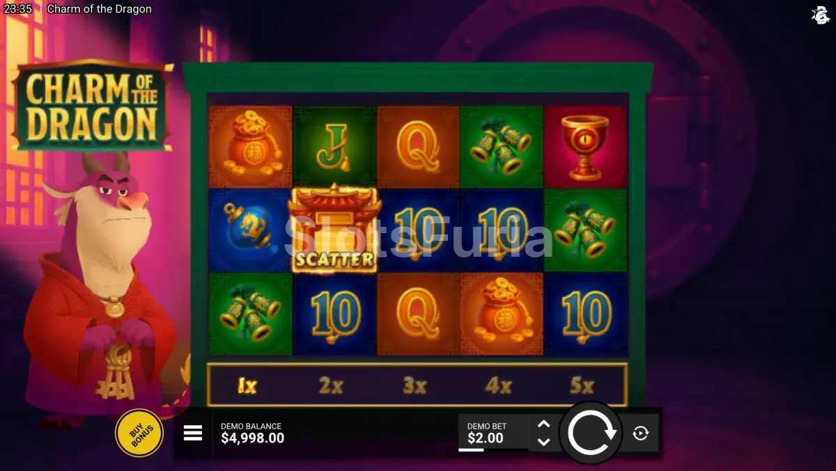 Pantalla principal del juego base de Charm of the Dragon