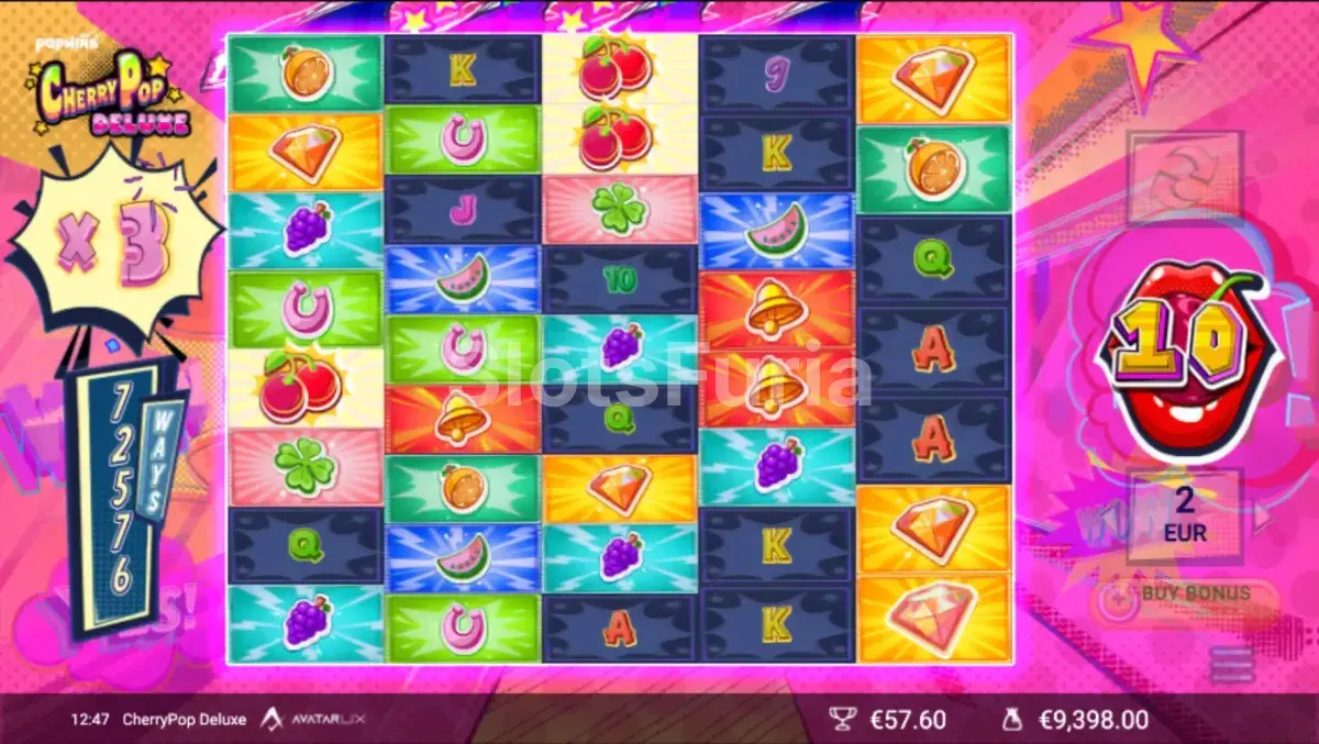 Ronda de giros gratis activa en CherryPop Deluxe