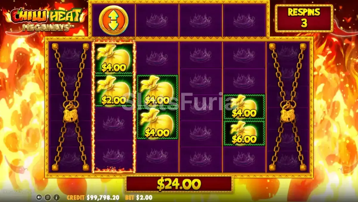 Ronda de respins activa en Chilli Heat Megaways