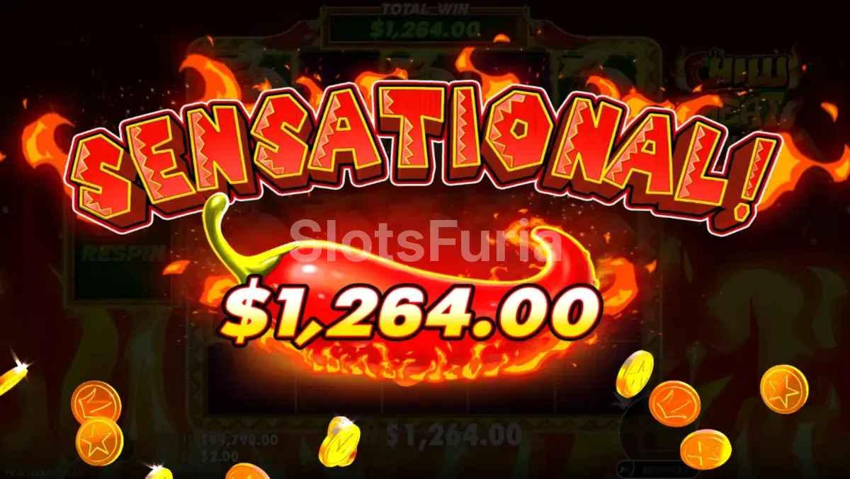 Gran victoria conseguida en Chilli Heat Spicy Spins