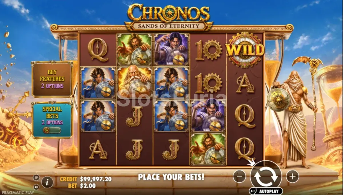 Juego base de Chronos Sands of Eternity con los rodillos 5x4 y Chronos junto a su reloj