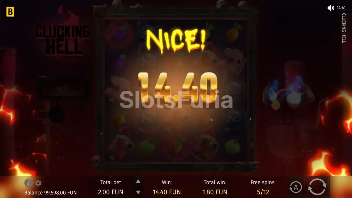 Gran victoria registrada en la slot Clucking Hell