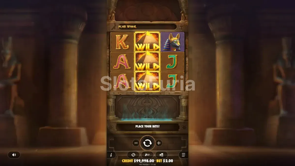 Juego base de Code of Cairo con cuadrícula 3x3 y símbolos egipcios