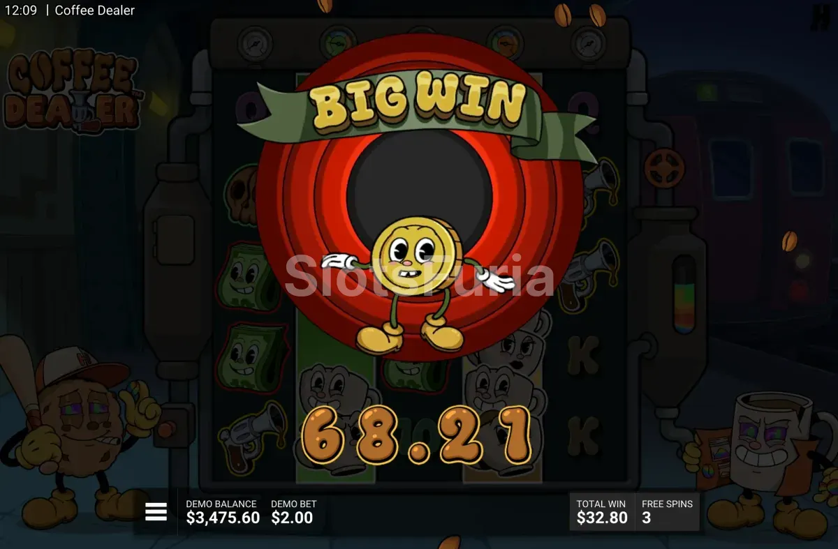 Gran premio acumulado en Coffee Dealer con multiplicadores sumados