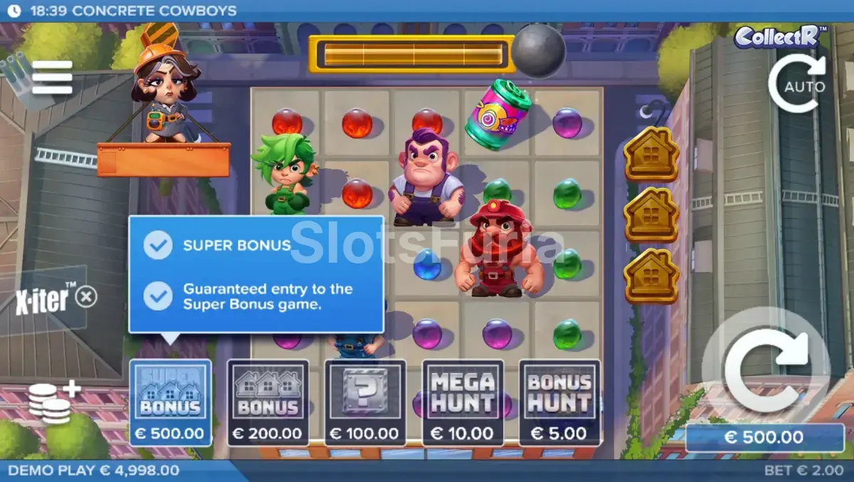 Función de compra de bonus en Concrete Cowboys