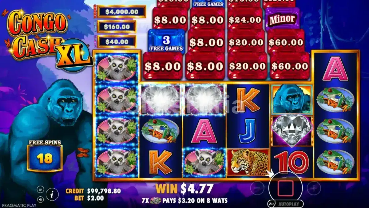 Ronda de giros gratis de Congo Cash XL con wild garantizado