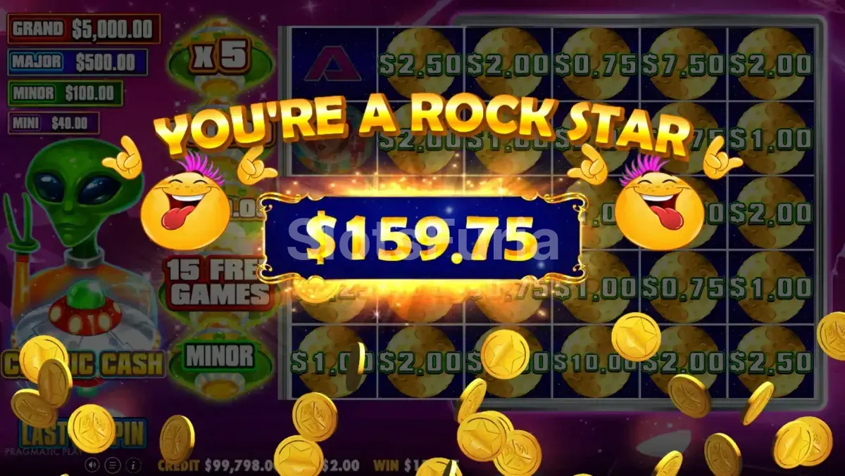 Premio importante acumulado en los Cosmic Respins de Cosmic Cash