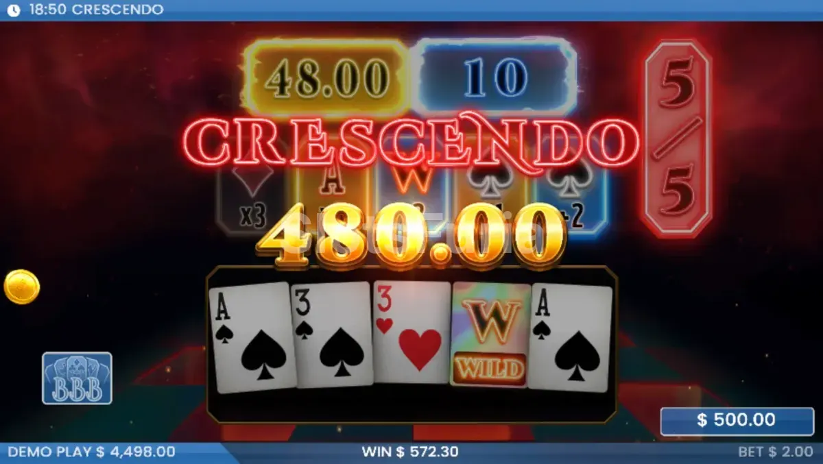 Gran victoria en Crescendo con multiplicador elevado