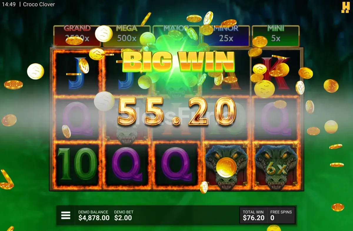Gran premio en Croco Clover con multiplicadores de wild