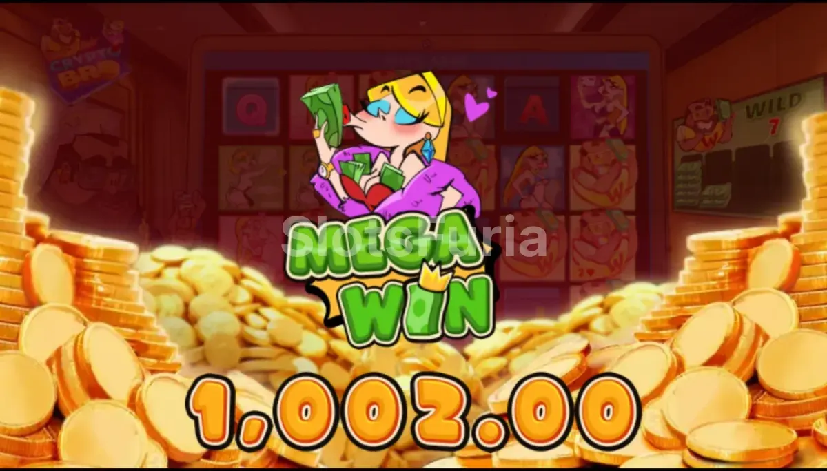 Gran victoria conseguida en Crypto Bro con multiplicador activo