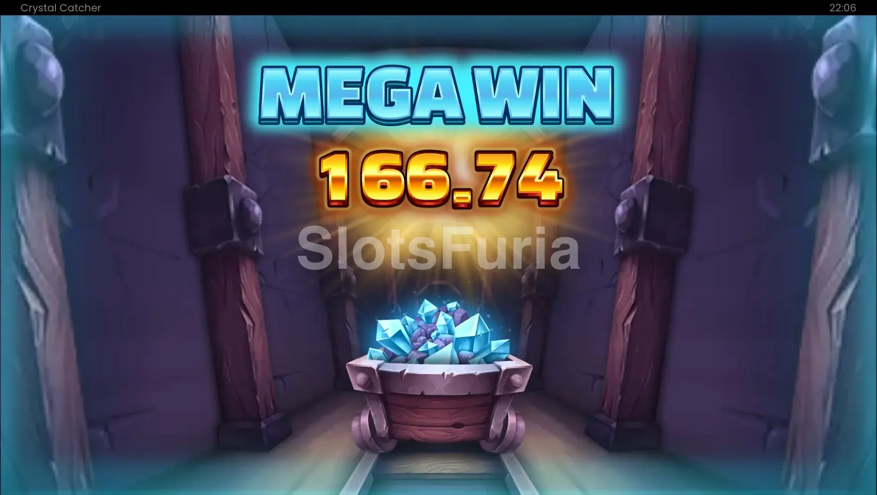 Gran victoria en Crystal Catcher con multiplicadores encadenados activos
