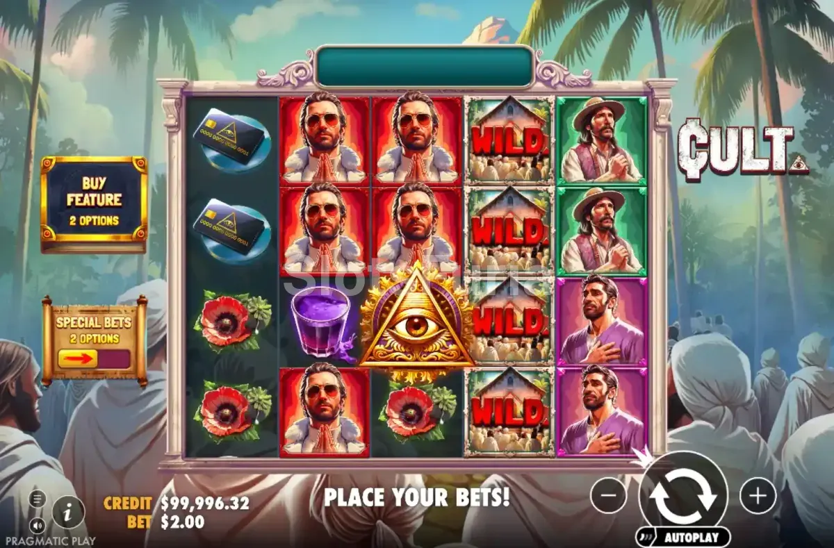 Juego base de Cult con la congregación frente al templo