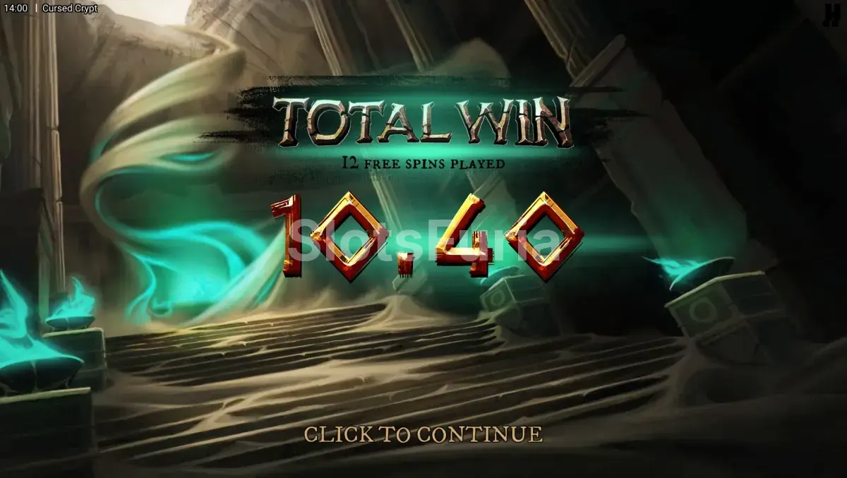 Gran victoria durante una partida de Cursed Crypt