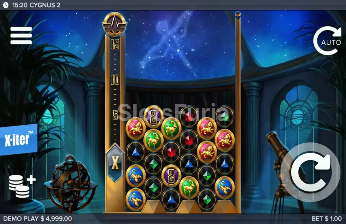 Pantalla principal del juego base de Cygnus 2