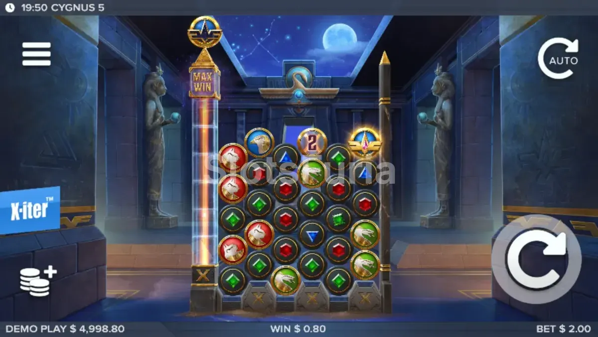 Pantalla principal del juego base de Cygnus 5