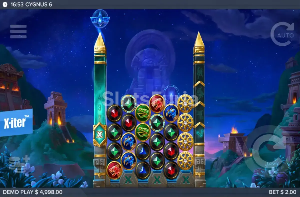 Juego base de Cygnus 6, tragamonedas de ELK Studios