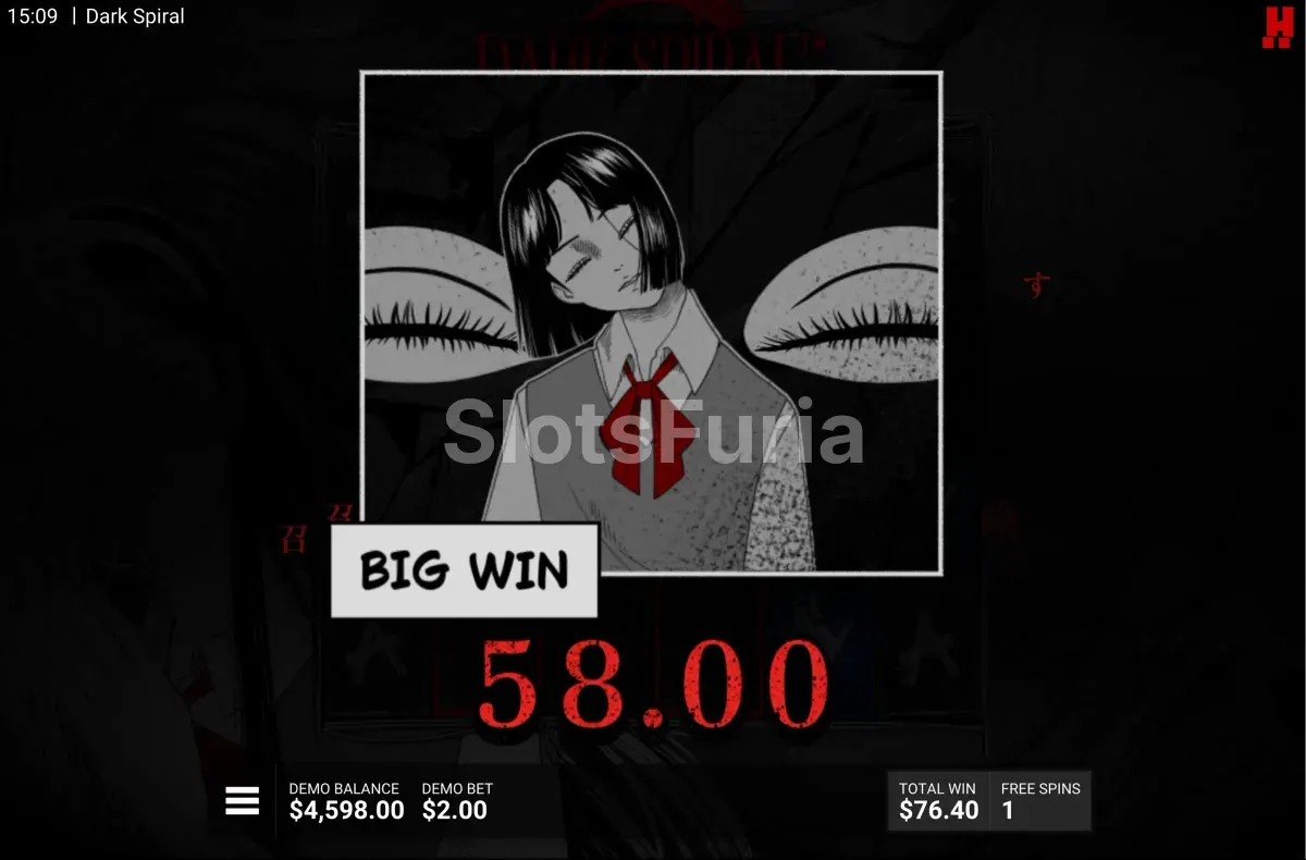 Gran victoria en Dark Spiral con el multiplicador al máximo
