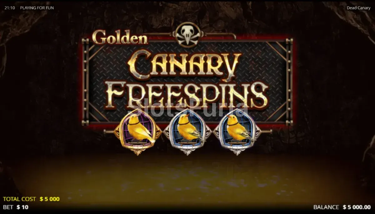 Ronda de giros gratuitos activa en Dead Canary con multiplicadores visibles