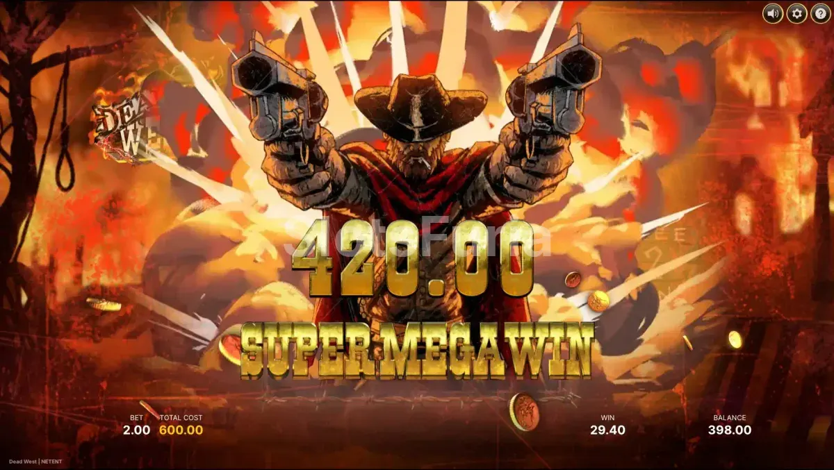 Gran victoria en Dead West con multiplicadores máximos