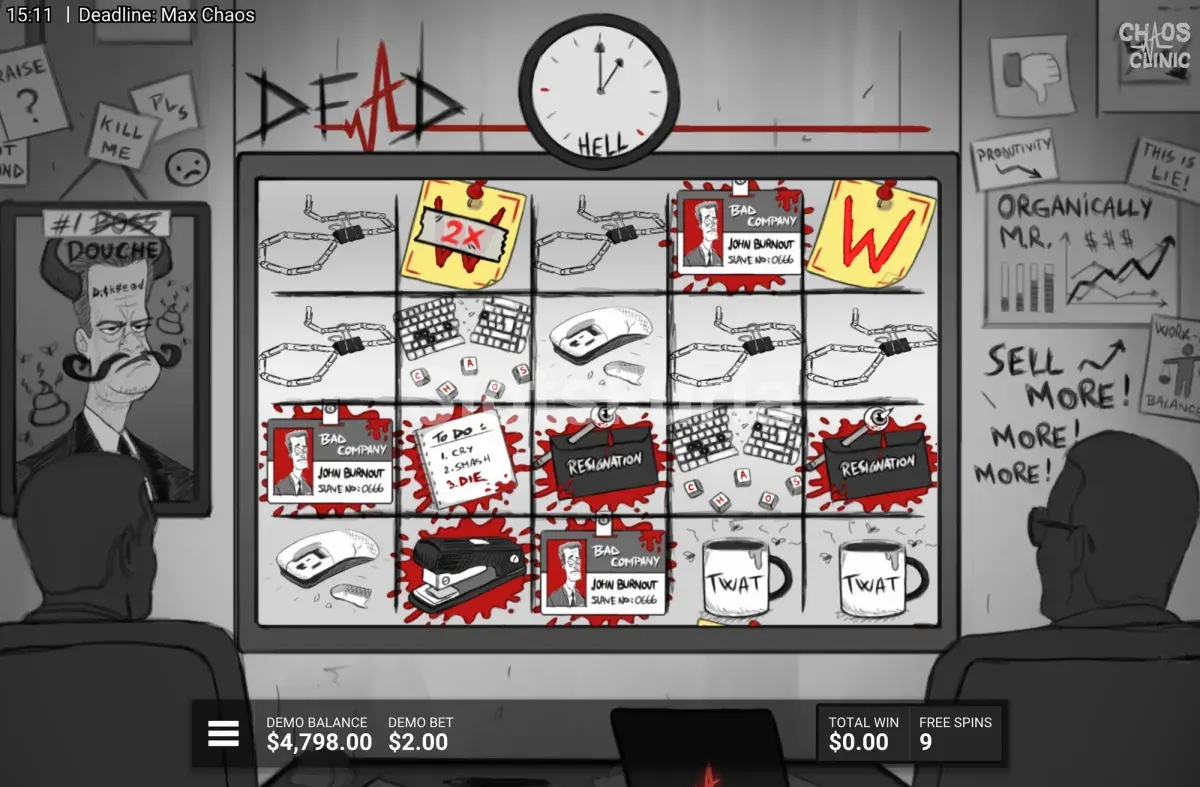 Ronda de giros gratis en Deadline Max Chaos con el sistema de vidas