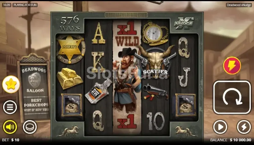 Juego base de Deadwood con la grilla 3-4-4-4-3