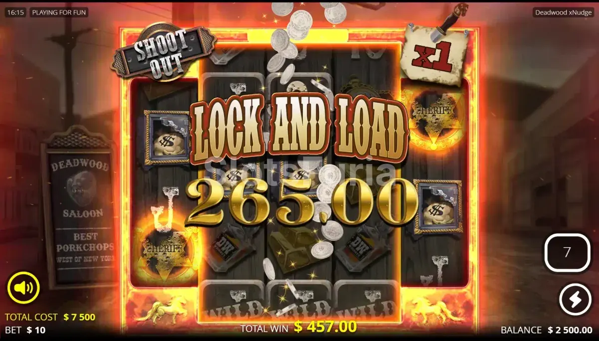 Gran premio en Deadwood con multiplicadores de wild