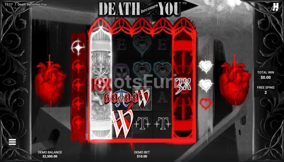 Ronda de giros gratis de Death Becomes You en acción