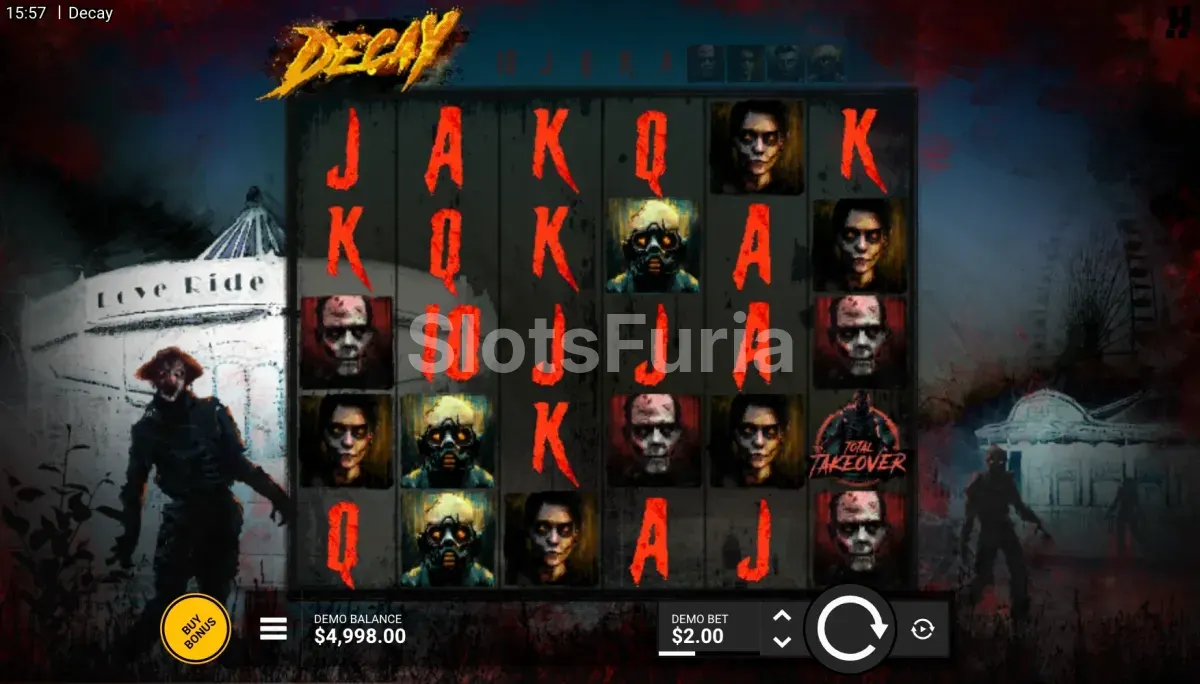 Pantalla del juego base de Decay