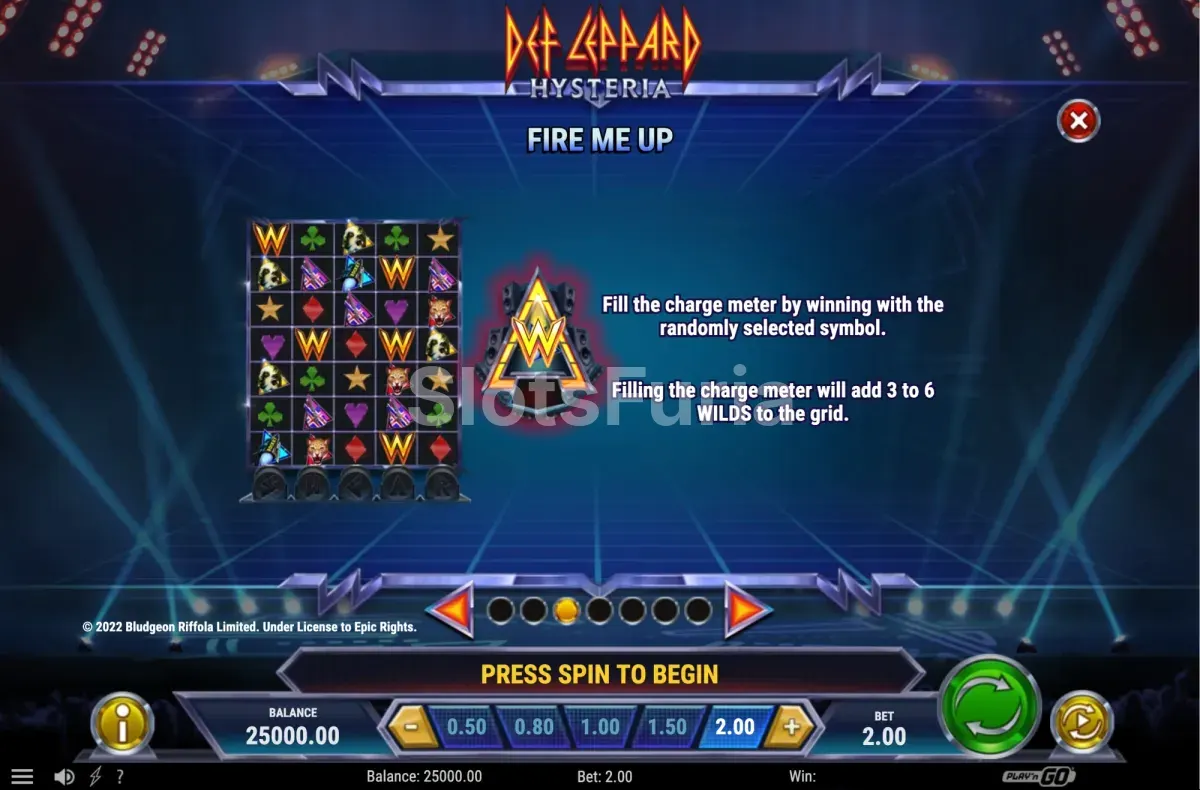 Función Fire Me Up en Def Leppard Hysteria