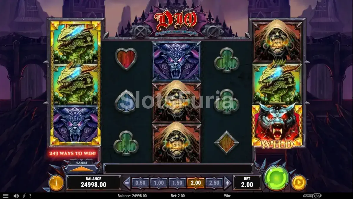 Juego base de Dio Killing the Dragon con los rodillos en acción