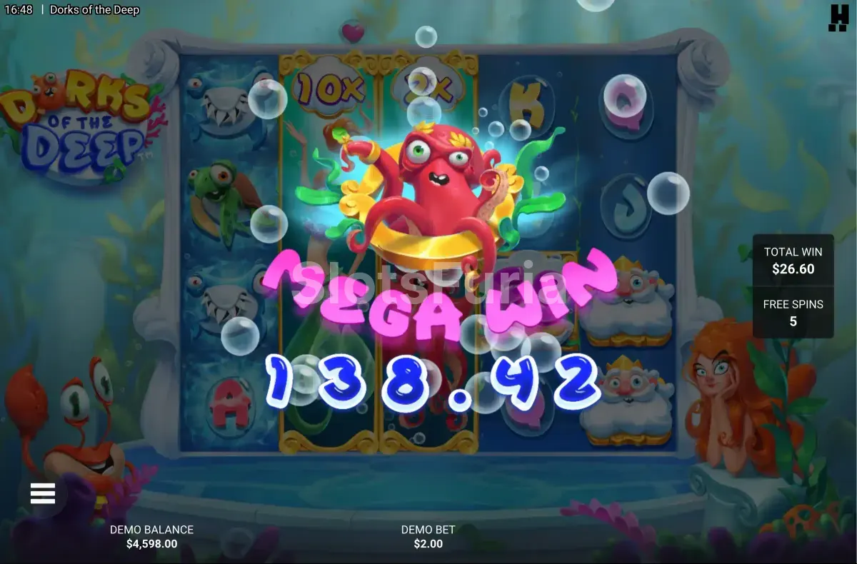 Gran victoria en la tragamonedas Dorks of the Deep