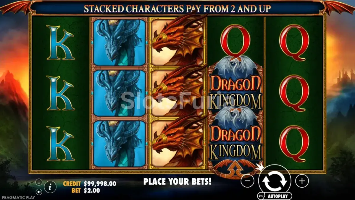 Juego base de Dragon Kingdom con dragones en los rodillos