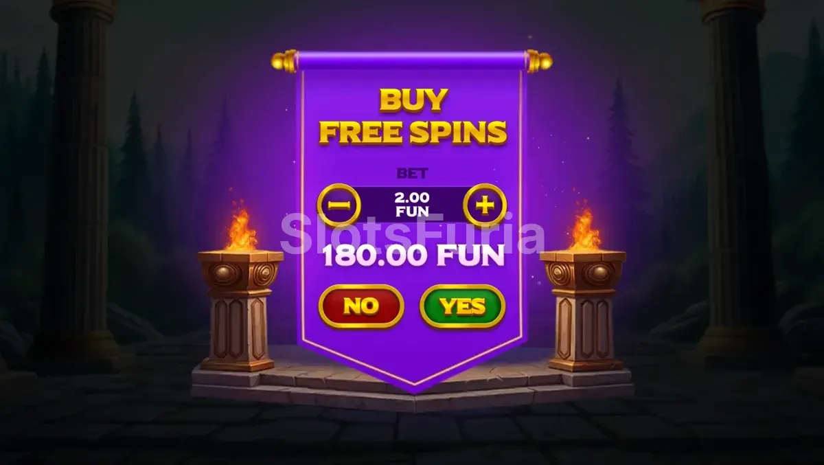 Pantalla de compra de bonus en Dragon Queen Megaways